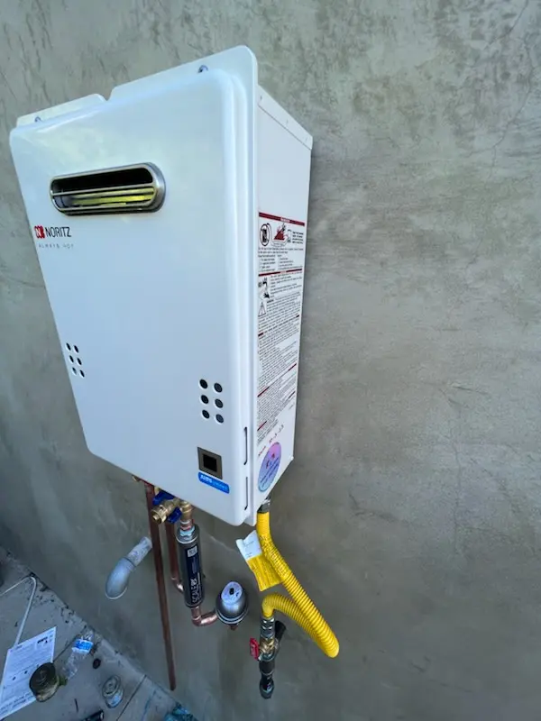 Tankless water heater installation for Sonterra homes